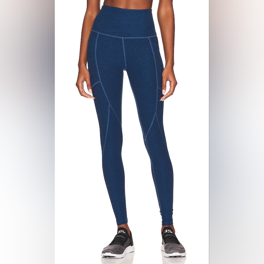 Beyond Yoga Spacedye Equipped Leggings in celestial blue, medium